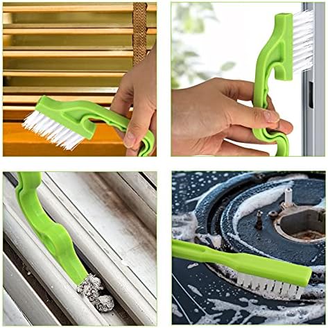 8 Pack Grout Cleaner Brush, Hand-held Groove Gap Cleaning Tools Tile Joint Scrub Brush to Deep Clean, Household Cleaning Brushes for Window Door Track, Stove Tops, Shower, Kitchen, Seams, Floor Lines - Image 5