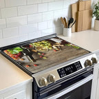 Electric Stove Top Cover Protector,Red Wine Grapes Glass Flat Top Stove Mat,Heat-Resistant Oven Induction Cooktop Mat for Ceramic Countertop Mats Dish Drying Mat by Unknown
