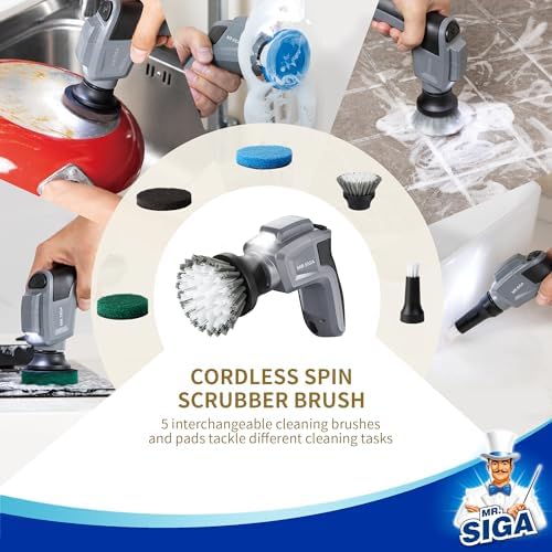 MR.SIGA Electric Spin Scrubber for Kitchen and Bathroom Cleaning - Image 5