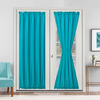 Hiasan French Door Curtains Privacy, Turquoise, 52W x 72L, 1 Panel by Hiasan