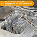 Yaomiao 2 Pcs L Shaped Fryer Cleaning Brush 23 Inch Long Handle Coil Brush - Image 4