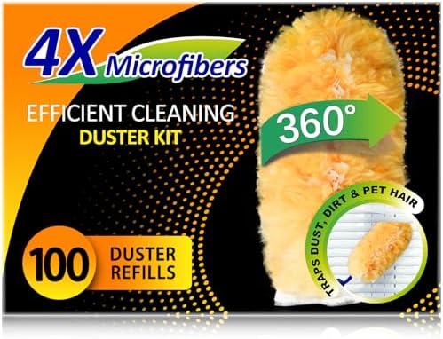 Multi Surface Duster Refills, 360-Degree Heavy Duty, 100 Count, Compatible with Swiffer Dusters by LANARP