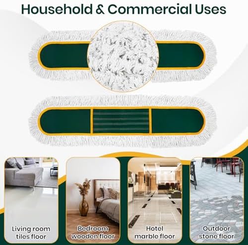 36” Commercial Duster Mops, Extra Large Floor Duster with 2 Replacement Pads, 60” Long Handle Heavy Duty Industrial Wet&Dry Flat Mop for Hardwood Floors, Marble, Laminate, Tile, Concrete, Garage - Image 5