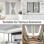 Vatge Grey French Door Curtain Panel - Adjustable Window Coverings for Front/Back Doors, 1 Panel, W36 x L72, Silver Grey - Image 6