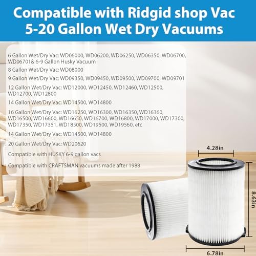 VF4000 Replacement Filter for Ridgid Shop Vac Filter - Image 2