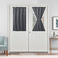 Hiasan Front French Door Curtains for Window, Grey, 24W x 40L, 1 Panel by Hiasan