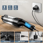dormzie Handheld Vacuum Cordless, Car Vacuum with Powerful Suction,1.3 lbs Lightweight, Type-C Charge, Multiple Accessories for Car Home Office Pet - Image 5