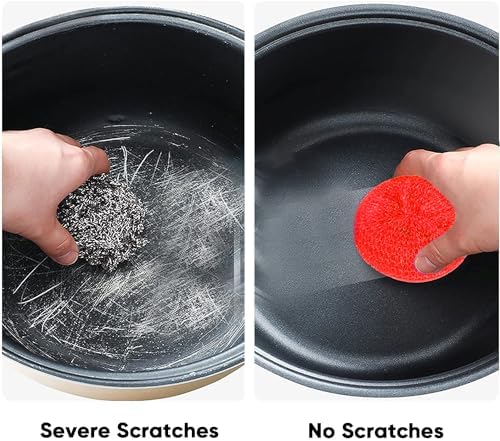 Nylon Scouring Pads-Dish Scrubber, for Dishes, Pots, and Stoves, Durable Mesh Scourers, for Tough Cleaning Nylon Dish Scrubbers, Pack of 24, Assorted Colors, by Superio - Image 4