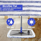 Microfiber Mops for Floor Cleaning,Hardwood Floor Mop with 5 Reusable Pads - Image 3