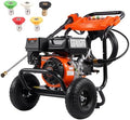 VEVOR Gas Pressure Washer, 3500 PSI 2.6 GPM, Gas Powered Pressure Washer with Aluminum Pump, Spray Gun and Extension Wand, 5 Nozzle Set, for Cars, Fences, Homes, Driveways, Patios Furniture Horizontal by VEVOR