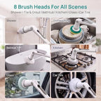 Electric Spin Scrubber, Cordless Scrubber with 8 Heads - Image 4