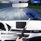 JUSTTOP Windshield Cleaner Tool, Car Interior and Exterior Window Cleaning Kit with Extendable Handle & 4 Reusable Microfiber Pads, Auto Glass Wiper Brush Kit for Car & Home Windows (Blue) - Image 6