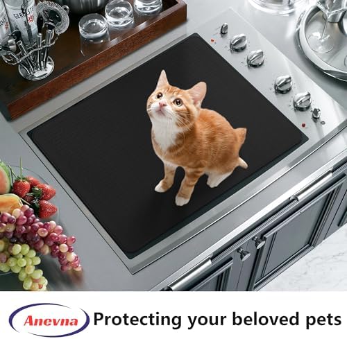 Stove Top Cover for Electric Stove- Range Covers for Electric Stove,Silicone XXL Dish Drying Mat, Glass Cooktop Covers, Flat RV Range top Mats (Black, 30"x21") - Image 6