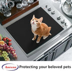 Stove Top Cover for Electric Stove- Range Covers for Electric Stove,Silicone XXL Dish Drying Mat, Glass Cooktop Covers, Flat RV Range top Mats (Black, 30"x21") - Image 6