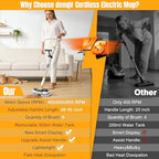 Cordless Electric Mop for Dewalt 20V Battery (NO Battery), 2 in 1 Electric Spin Mop & Electric Floor Scrubber Machine with LED Light & Water Spray,800 RPM Electric Mops for Floor - Image 5