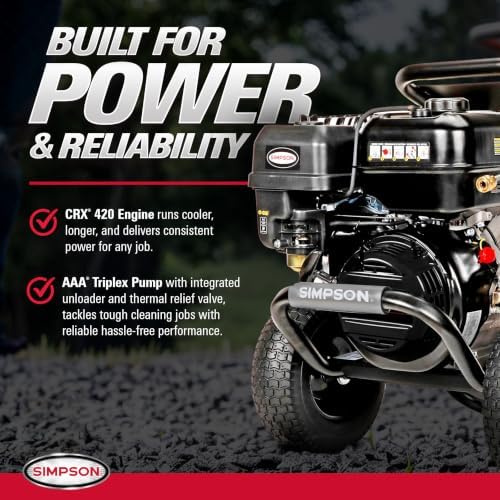 Simpson PowerShot 4400 PSI Gas Pressure Washer, 4.0 GPM, CRX 420cc Engine - Image 3