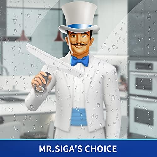 MR.SIGA Silicone Squeegee for Shower Doors, 25 cm/10 inch, White & Black - Image 2