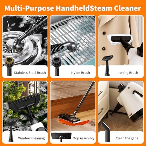Steam Mop, Detachable Steam Cleaner 16-in-1 Lightweight Handheld Steamer for Hardwood Floors, Home, Tile, Clothes, Windows Cleaning - Image 4