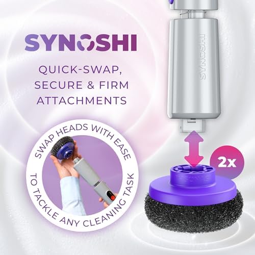 Synoshi PRO Electric Spin Scrubber Steel Brush Set for Cleaning (2 Units) - Image 5