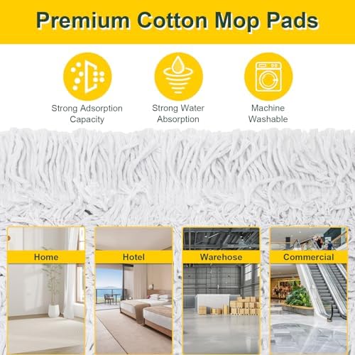 36" Commercial Dust Mop for Floor Cleaning with 1 Refill, 60.5 Inch - Image 4