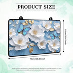 Modern White Gold Flower Stove Top Cover for Electric Stoves - Image 3