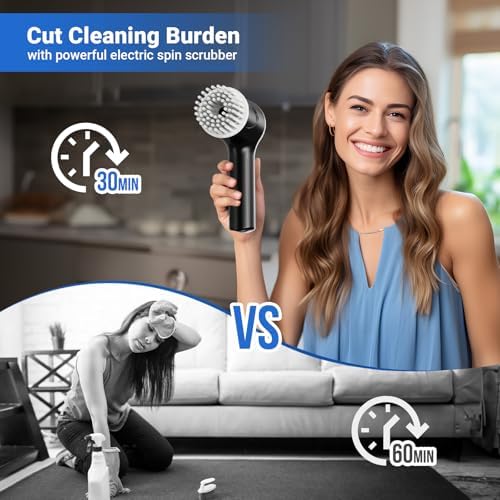 PUFTEM Electric Spin Scrubber, Cordless Shower Scrubber - Image 6