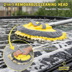 18FT Reach Car Wash Brush with 4.6-12ft Telescoping Pole,7-Pcs Car Wash Kit - Image 6