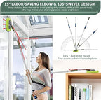 Wall Cleaner Mop Max 66’’ Long Handle, with 15°Labor-Saving Extension Pole - Image 2