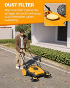 Industrial Walk-Behind Hand Push Floor Sweeper, 41" Cleaning Width - Image 6
