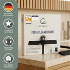GÜTEWERK Silicone Shower Squeegee with 3-in-1 No-Drill Mount, Black, 13'' - Image 5