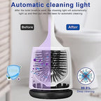 Electric Toilet Brush,Silicone Toilet Brush,Toilet Bowl Brush and Holder Set with Ventilated Holder,Toilet Brush, Floor Standing, Wall Mounted Without Drilling，Rechargeable - Image 4