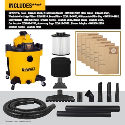 DEWALT Shop Vacuum Wet and Dry 12 Gallon 5.5 HP with Detachable Blower - Image 6