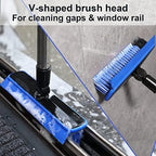 Grout Cleaner Brush with Long Handle, V-Shaped Floor Scrub Brush Swivel Grout Brush Stiff Bristle Floor Grout Scrubber for Bathroom, Tile Line, Crevice, Kitchen, Wall, Deck, Garage (Blue) - Image 6