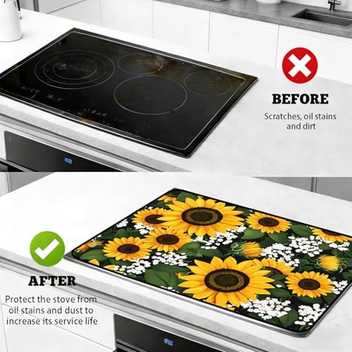 Stove Top Cover,28.5"L x 20.40"W,Heat Resistant Cooktop Protector Mat - Image 4
