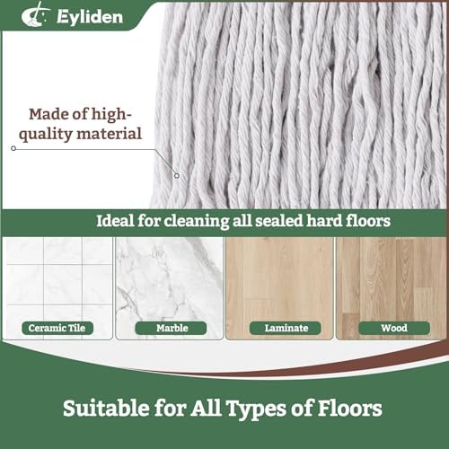 Eyliden Commercial Wet Mop with 2 Cotton Heads - Image 4