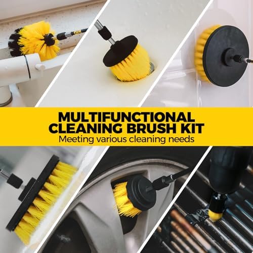 Holikme 40 Piece Drill Brush Attachment Set and Scrub Pad Set for Clean - Image 3