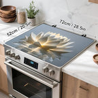 Stove Top Cover Retro Flower Gas Stove Top Cover for Home Decoration Kitchen Pad Non-Stick Washable Cooktop Covers Countertop Protector Keep Stove Clean 28"x20" (lotus) - Image 4
