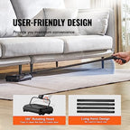 VEVOR Carpet Sweeper Manual, Floor Sweeper with 300 ml Dustbin Capacity Easy to Empty, for Home Office Carpets Pet Hair Dust, Black - Image 5