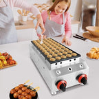 Gas Mini Pancake Maker, 50Pcs Commercial Pancake Maker Machine, LPG Gas Non-Stick Tabletop Pancake Baker Freestanding Mini Waffle Maker for Restaurants Home Kitchen Schools - Image 7