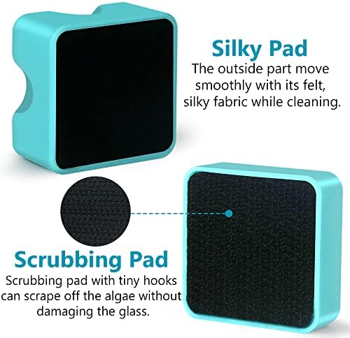 Magnetic Aquarium Fish Tank Glass Algae Scrapers Glass Cleaner Scrubber Clean [Compact, Scratch-Free, Non-Slip, Magnetizing] Mini - Image 2