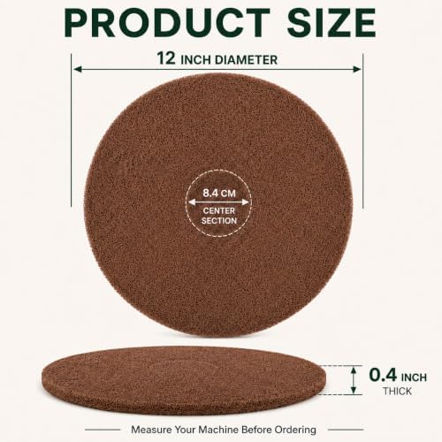 12 Inch Orbiter Brown Scrub Pads 437049, with Silicon Carbide Grit, 5 Pack - Image 2