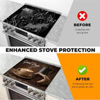 Heat-resistant Stove Top Cover - 28.5" X 20.5" Cooktop Protector Covers, Scratch-resistant Washable Pad Kitchen Countertop Mat (Green, 30" x 21") - Image 5