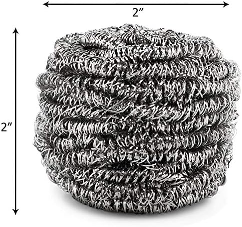 SCRUBIT 6 Pack Stainless Steel Scourers – Steel Wool Scrubber Pad Used for Dishes, Pots, Pans, and Ovens. Easy scouring for Tough Kitchen Cleaning. - Image 7