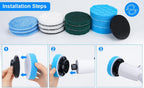 Electric Spin Scrubber Brush Heads Set, 12 Pack Replaceable Brush Heads for Cordless Power Scrubber, for Household Cleaning Brushes Kitchen Bathroom Floor Tile Car - Image 5
