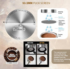 54mm Espresso Accessories Kit, Spring Loaded Calibrated Tamper,mat，WDT Tool，Dosing Funnel，Puck Screen kit，Basket Removal Tool ，Cleaning ClothSet,Fits 54mm Breville Espresso Coffee Machines (54MM) - Image 6