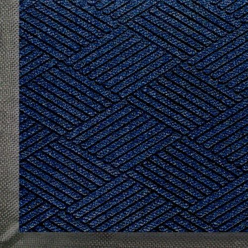 WaterHog Eco Premier | Commercial-Grade Entrance Mat with Diamond Pattern & Rubber Border | Indoor/Outdoor, Quick-Drying, Stain Resistant Door Mat (Indigo, 3x5) by MAMatting