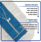 Nine Forty 36" Premium Cotton Dust Mop Kit - Heavy Duty Mop Head with Wood Handle for Industrial, Commercial, and Residential Cleaning - Dry Floor Duster for Hardwood Surfaces - White - Image 4