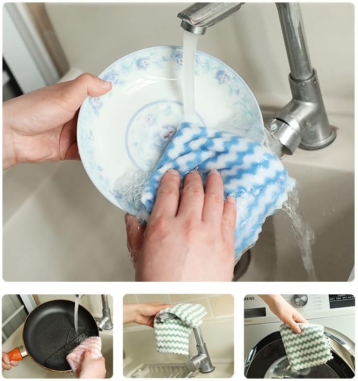 20 Count Replacement Cloths for Snap Grip Mini Mop, Wet and Dry Cleaning Pads for Cabinet, Wall, Window and Floor Cleaning, Reusable Washable Microfiber Refill, 8" x 6" - Image 6