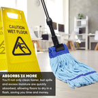 Commercial Mop Head Replacement – 1 Pack Red Large Microfiber Tube Mop (18 oz.) | Industrial Wet Mops | Washable Refill, Reusable, Heavy Duty, Looped End Mopheads | | Hardwood, Concrete - Image 5