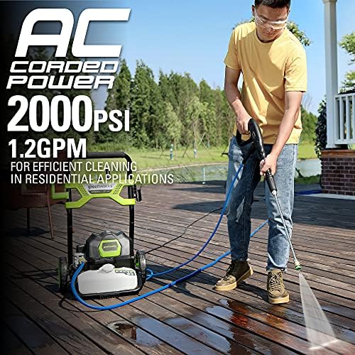 Greenworks 2000 PSI (1.2 GPM) Electric Pressure Washer - Image 5